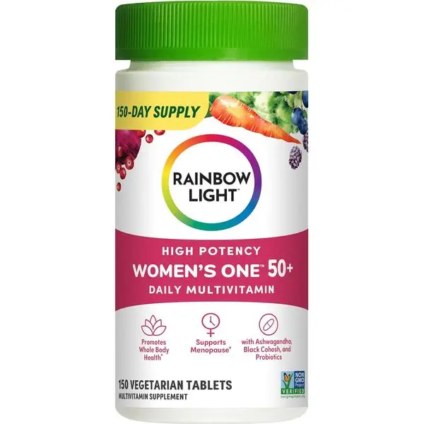 Multivitamin for Women 50+ – 150 Tablets – One Daily Formula with Vitamin C, D & Zinc – High Potency Immune Support with Probiotics – Non-GMO & Vegetarian