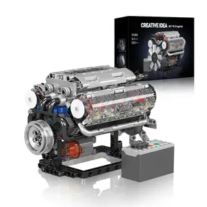 V8 Engine Building block toys For Grown Ups Realistically Runnable Exquisitely Designed Car Components Suitable for Children Teenagers and Adults 535pcs
