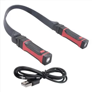 Detachable Neck Light Rechargeable, LED Work Light with Magnetic Base, Hands Free Mechanic Light, Around Neck