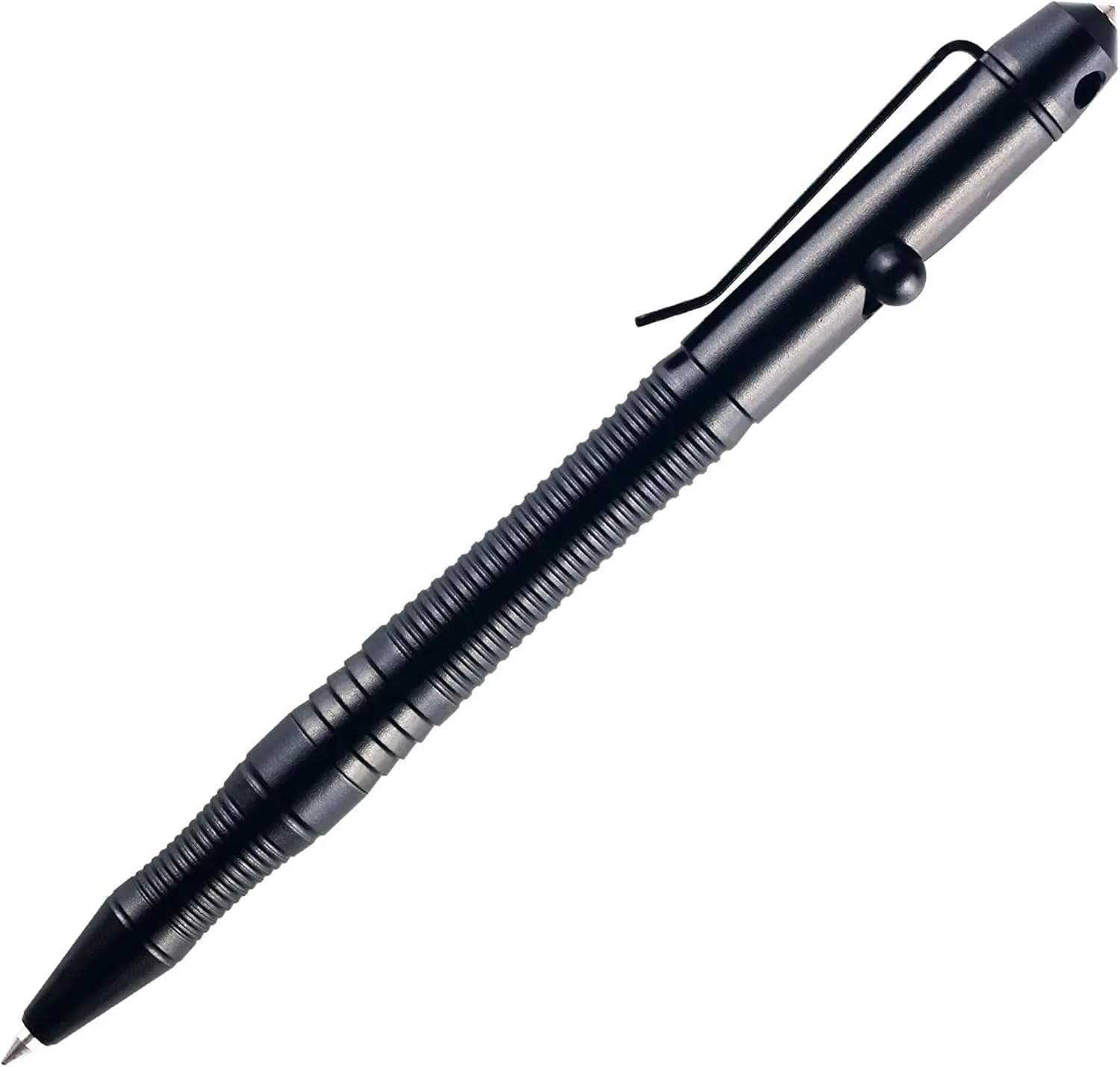 SMOOTHERPRO Bolt Action Pen, Durable Stainless Steel Clip Pens Compatible with Pilot G2 Refill, EDC Writing Tool for Office Use, Black