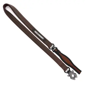 BULLYBREED Premium Heavy Duty Dog Leash Tactical Dog Leash Quick Release Dog leash Anti-Tangling Dog Leash Thick Dog Leash Leash for Large Dogs that pull Strong Leash Soft Handle (Brown4 feet)