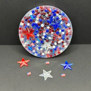 Red, White & Blue Silicone Picky Pad Fidget Toy - Skin Picking Tool for Stress Relief and Relaxation, ADHD & Anxiety Fidget, Skin Picking Tool for Relaxation pop it Handmade