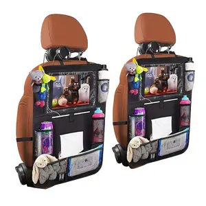 Rear seat storage bag footrest with a tablet pocket—an essential car accessory for travel and everyday use. Suitable for car interior accessories and home essentials. Kids will no longer feel hand fatigue when using a tablet, and there’s space to store cu