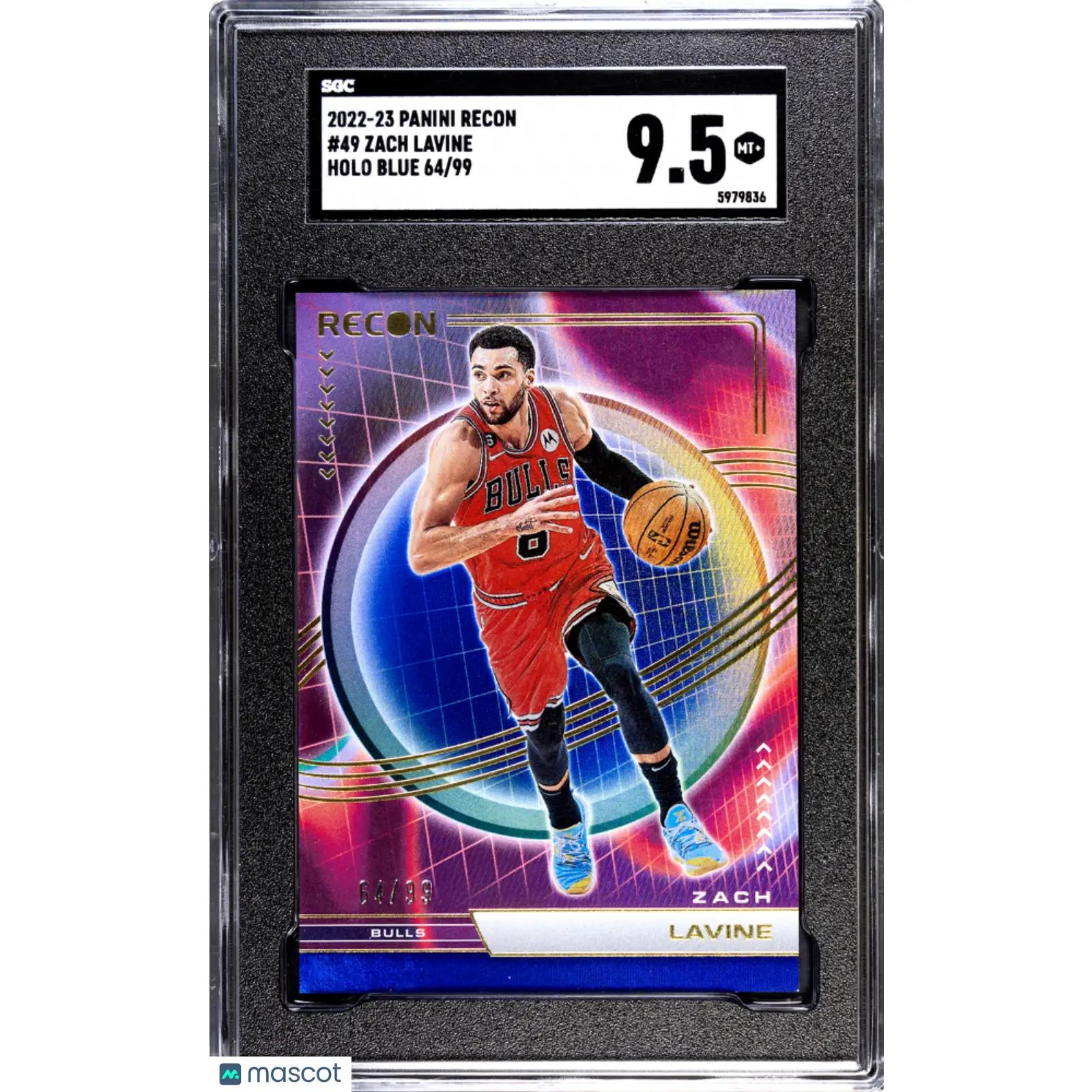 Zach Lavine SGC 2022 23 Panini Recon #49 Holo Blue Basketball 9.5