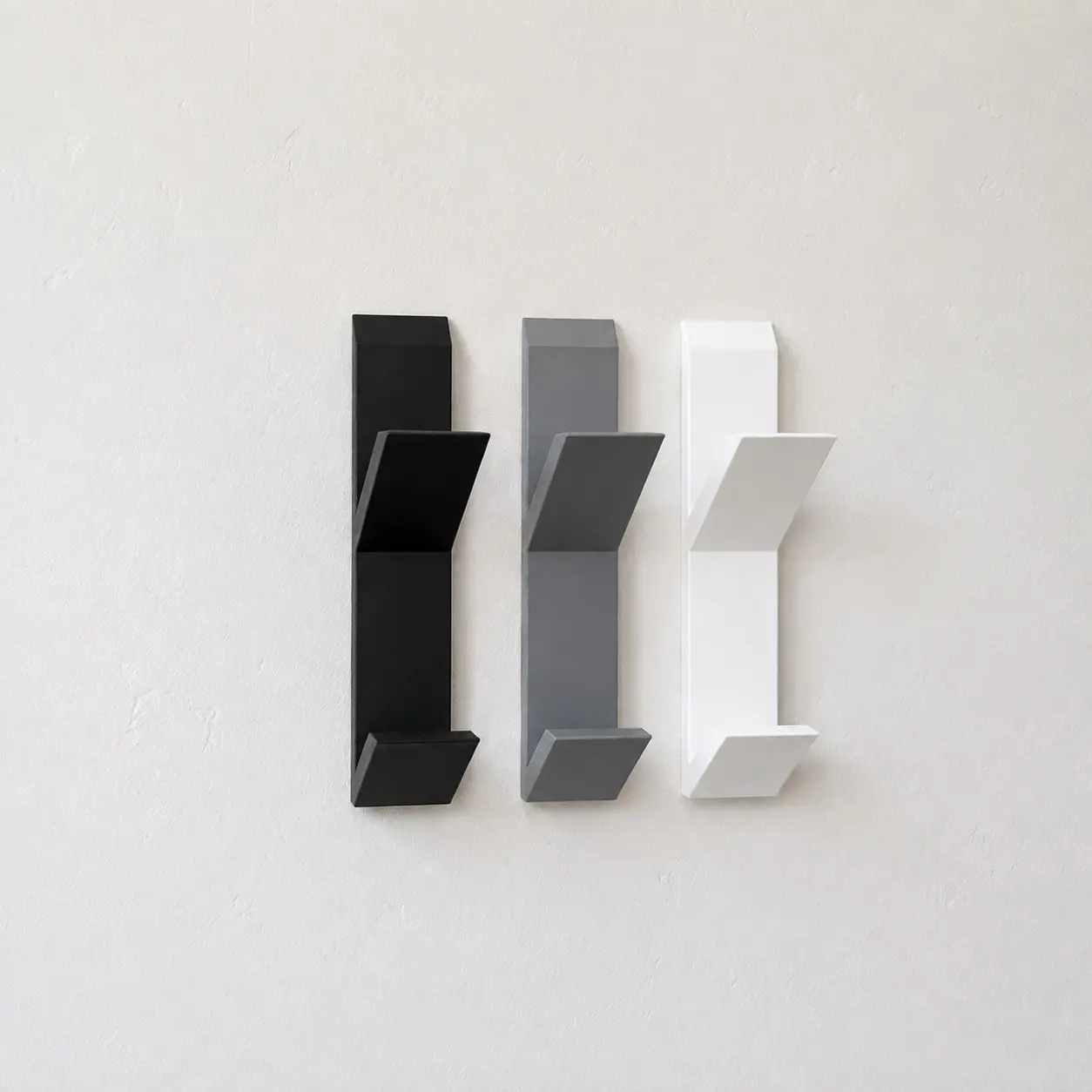 Double Angled Wall Hook | Modern Minimalist Hook | Wall Organizer