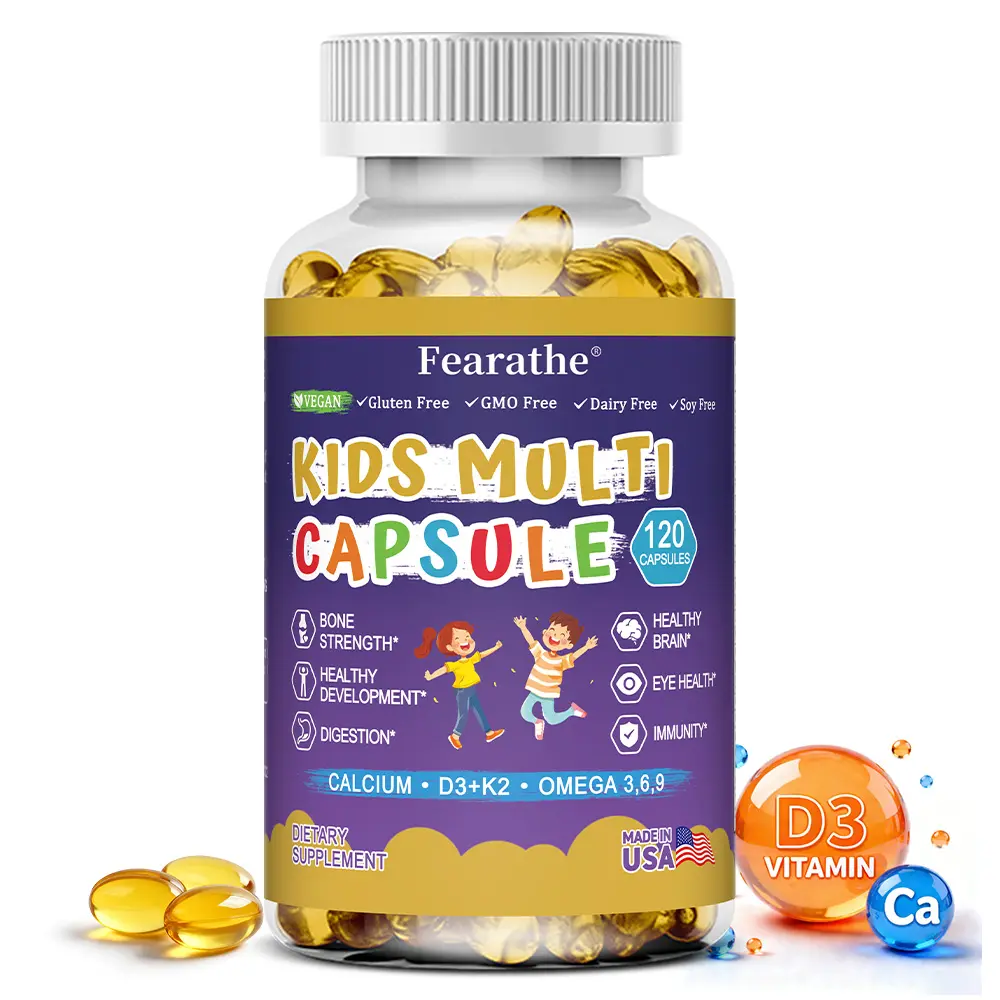 Fearathe Kids Multi Health Spplement,Supports Bone Health and Energy Health,120 Capsules
