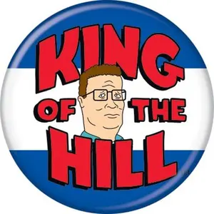 King of the Hill Hank Hill Logo Button Pin