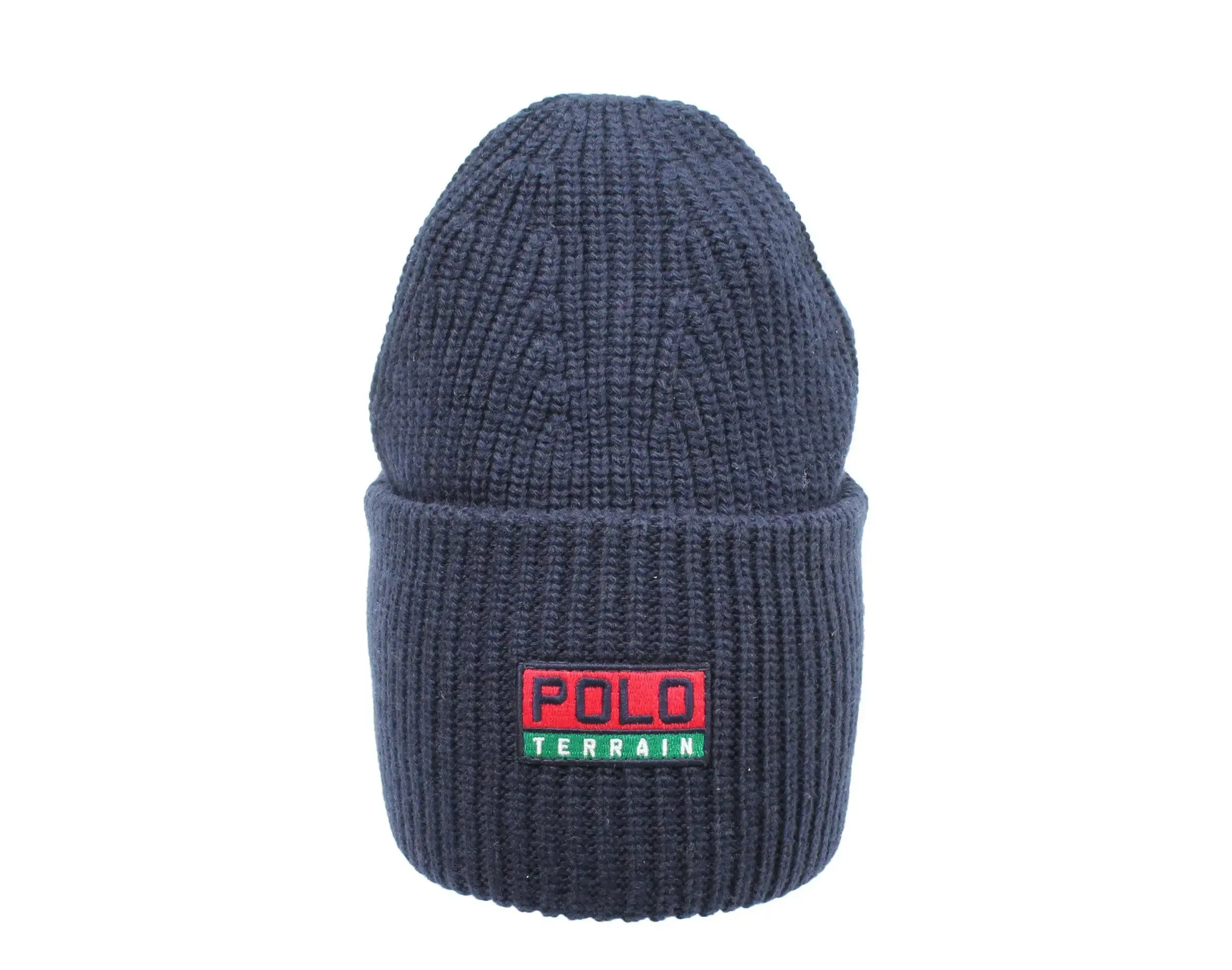 Polo Ralph Lauren Terrain Knit Cuffed Beanie Hat in Navy | Cap