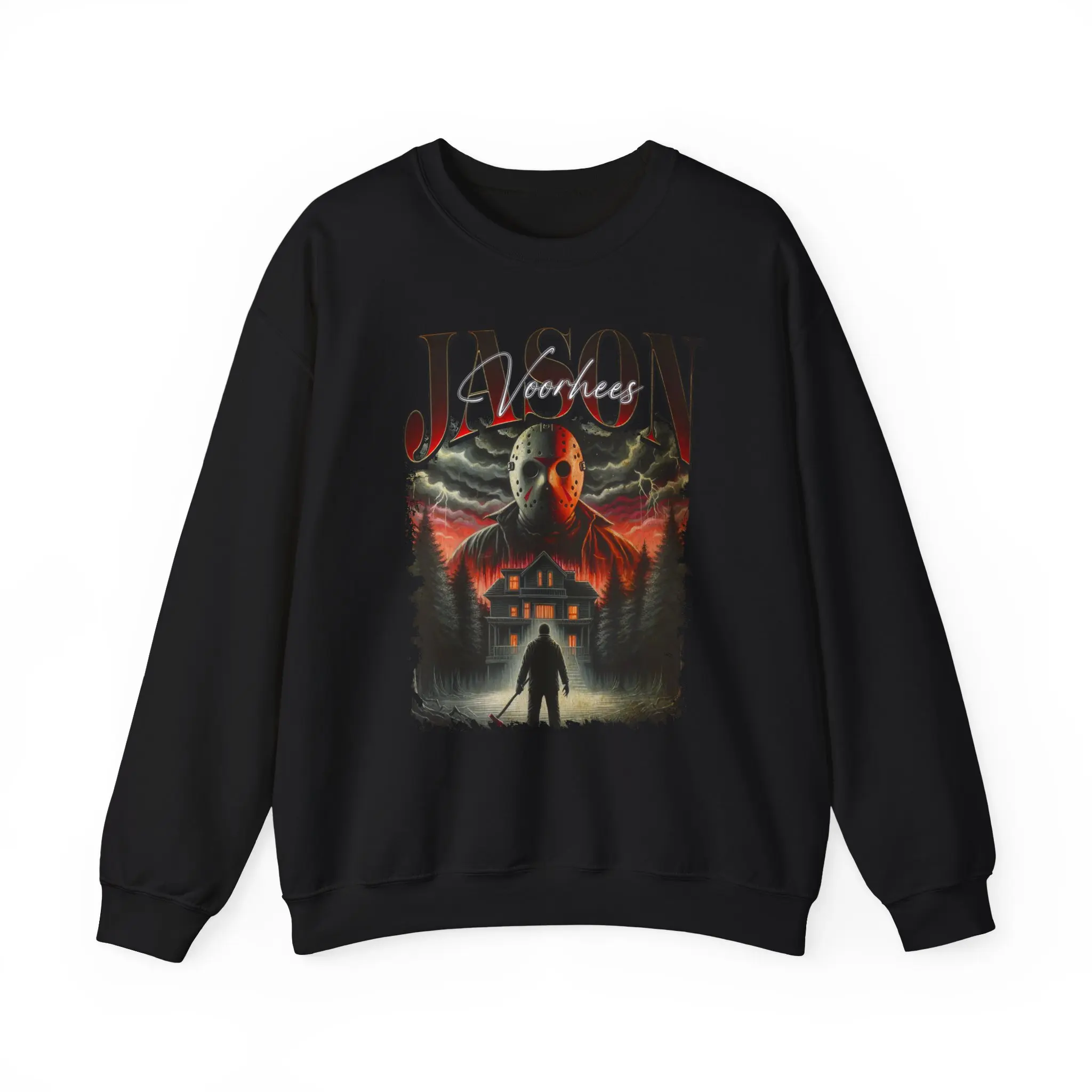 Jason Voorhees Crewneck Sweatshirt, Unisex Jason Voorhees Sweatshirt, Halloween Gift, Cozy Crewneck, Horror Fan Apparel