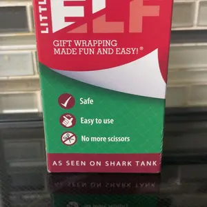 Product Review of Little Elf Gift Wrap Cutting Tool (2-Pack) - As Seen on Shark Tank - Easy and Safe Wrapping Paper Cutting Tool from m**v