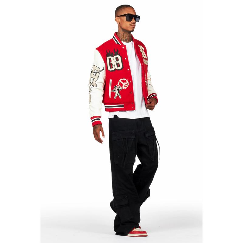 Rune Red Varsity Jacket