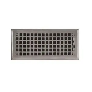 New 4" x 8" Brushed Nickel Mission Solid Brass Wall Register by Signature Hardware