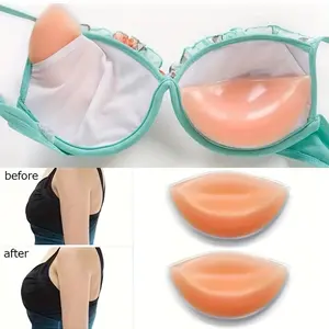 2PCS Invisible Silicone Bra Pads, Push Up Bra Inserts, Women Chest Cups Inserts, Removeable Inserts, Suitable for Bra, Swimwear, Bra Accessories