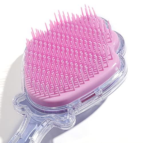 Soft Bristle Mermaid Brush – Painless Detangling + Soothing Scalp Massage