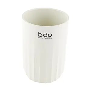 BDO Wave Pattern Mouthwash Cup - Nordic Minimalist Creative Wash Cup, Toothbrush Holder for Home Bathroom, 7x10.5cm