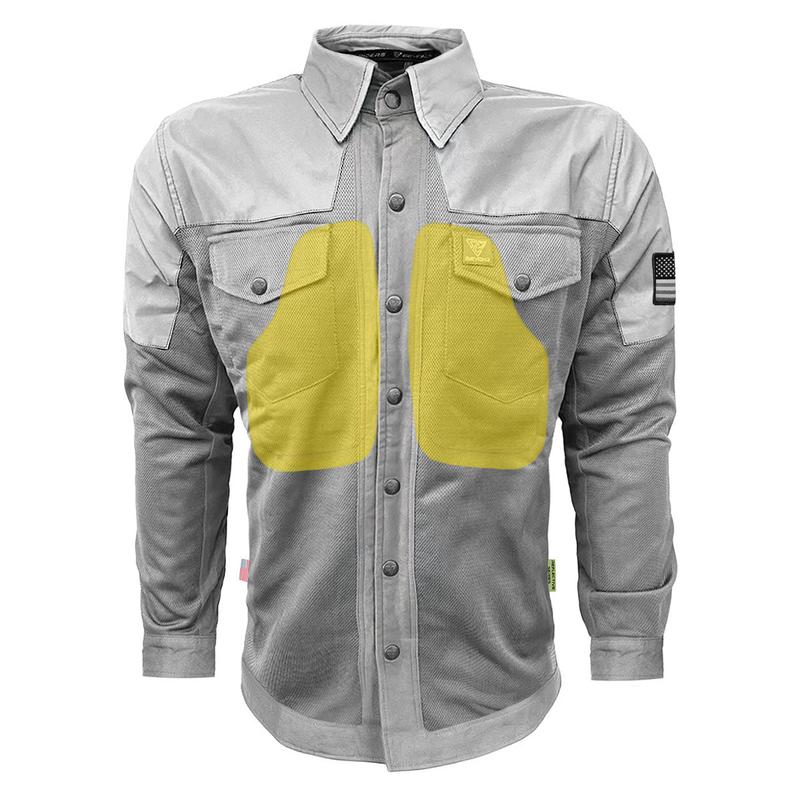 Summer Mesh Reflective Shirt "Twilight Titanium" - Gray with Pads