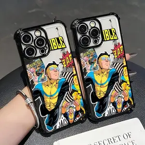 Comic Invincible Phone Case Compatible With 17 16 15 14 13 12 11 Pro Max Air X  XSMAX Plus Shockproof Transparent Soft Back Case Funda Para 17 Pro Forros Para Cheap 17 Case