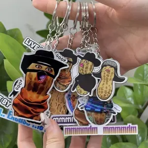 Burnt Peanut Goop Goop Key Rings, DJ Peanut Goop Cute Keychains, Must Have ARc Raiderrs Peanut Keychains, Key Rings Best Gift For Holiday