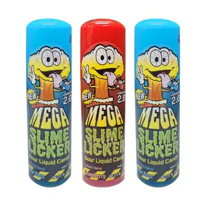 Mega Slime Licker 2.0 (3-Pack) – Viral TikTok Sour Candy Roller! Blue Razz & Strawberry – 3oz Each Flavor Snack