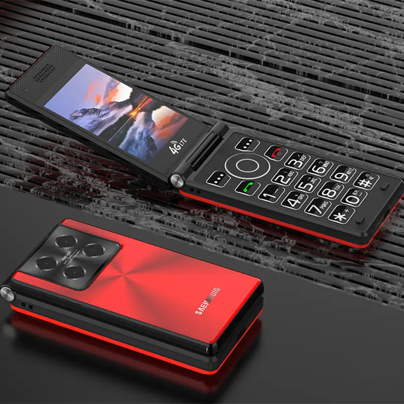 Classic 4G-5G Flip Feature Cellphone for Elderly - 3.0 in Large Screen, Large Buttons, Physical Keys, Built-in Camera, Video Calls, Positioning Functionality (4G-5G Flipphone for Seniors)