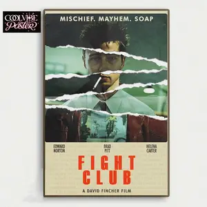 Fight Club Movie Poster: High Definition Art Print Unframe style
