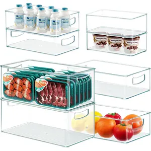 8 PACK Freezer Organizer Bins Clear Stackable Storage Bins with Side Handles for Fridge Organization and Storage  Organization  Haves