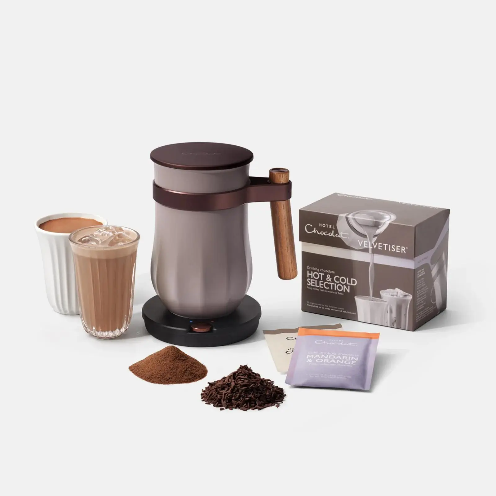 Velvetiser Hot Chocolate Maker - Includes 10 Serving Variety Pack Patented Vortex Design - Hot Drinking Selections Velvetiser Hot Chocolate Maker - Includes 10 Serving Variety Pack Patented Vortex Design - Hot Drinking Selections