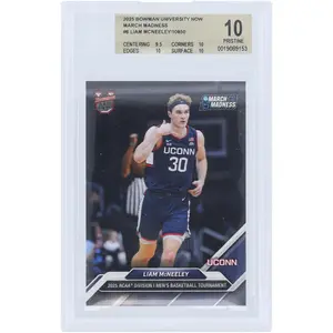 Liam McNeeley University of Connecticut 2025 Bowman University Now March Madness #6 BGS Authenticated 10 Card - 9.5,10,10,10 Subgrades