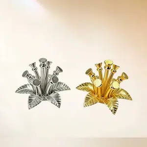 2026 New Arrival: Seven-Rose Crystal Cluster Ornament — Elegant Home Decor & Decorative Display Piece (Includes Metal Base)
