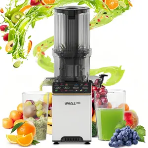 WhallPro Cold Press Upgraded Juicer Machine with Touchscreen, Larger caliber,Safer and smarter Slow Masticating Machines with 4.5" Extra Large Feed Chute, Reverse Function, Soft & Hard Models
