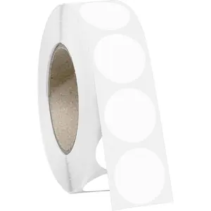 1000 PCS 3/4" White Round Dot Stickers Colored Coding Labels for Garage Yard Sale Toddlers Classroom Office