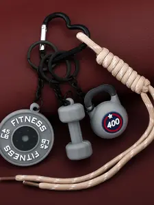 Simple DIY Fitness Bag Hanging Dumbbell Weightlifting Plates, Fashionable Car Accessory for Gym Enthusiasts, Holiday Gift, Keychain Wristlet Strap