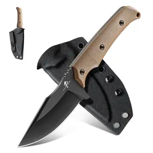 PURPLE DRAGON Outdoor Knife, G10 Handle with Sheath, D2 Steel the Ideal Gift for Camping Enthusiasts