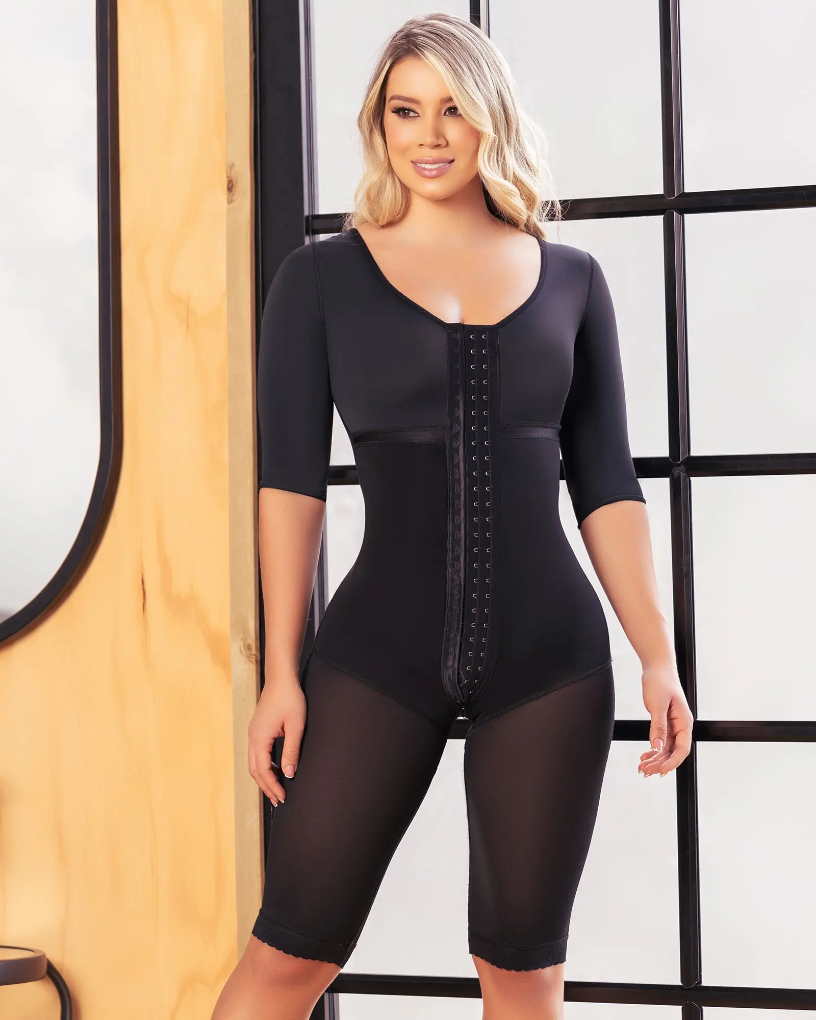 Colombian Shapewear High Compressión Full Body With Sleeves 372