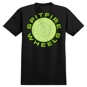 Spitfire Wheels Shirt Classic 87 Swirl Fill Black/Green/White