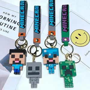 4 Piece Boy Pixel Keychains, Game Theme Pendant Keychain, Key Ring Wallet Backpack Key Accessory Wristband, Kids Gift