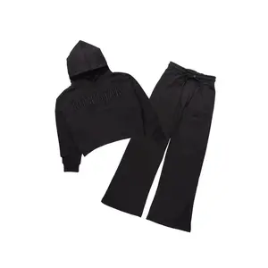 Alpha Black Hoodie/Baggy Track Pant Set