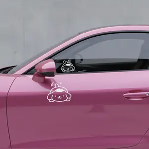 Cute Puppy Car Window Decal – Kawaii Dog Vinyl Sticker for Cars