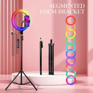 10" Video Light With Tripod Stand And Phone Holder – Dimmable Ring Light For Live Stream, Makeup, YouTube, Photography – Compatible With iPhone And Android – Spring, Memorial Day & Easter #TikTokShopStockUp #TikTokShopMothersDay