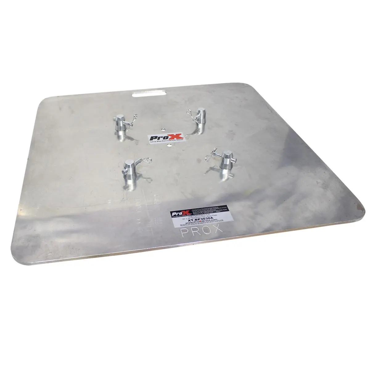 ProX XT-BP3030A Square 30x30" F34 Truss Aluminum Base Plate with Conical Connectors for Stage Setup