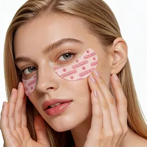 Hydrogel Eye Patches, 20 Pcs Moisturizer Gel Masks with Soft Knitted Fabric, Contour-Fit Skincare Eye Treatment for Dark Circles & Puffiness, Daily Hydrating Use