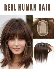 Women's Clip-In Face Framing Bangs Hairpiece, Real Human Hair Natural Quality with 360° 3D Effect, Perfect for Thinning Hair and Coverage, Adds and Natural Highlights