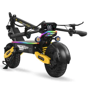 EOEOTWO J1 PLUS Adult electric scooter, top speed 40MPH per hour, range 46 miles, 2400W dual-motor electric scooter, 11-inch tires, foldable electric scooter, dual hydraulic braking and application control, UL certified