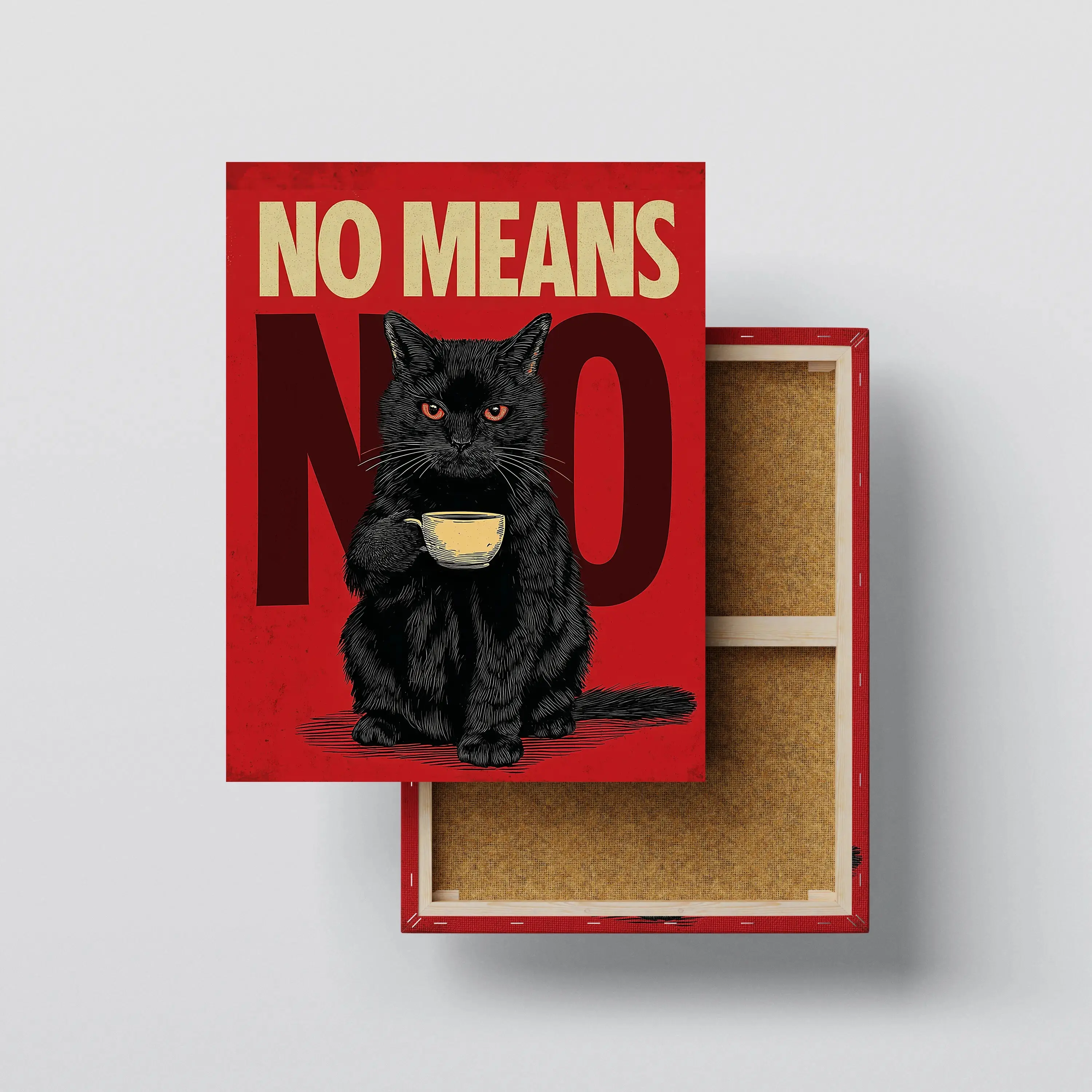 Black Cat Wall Art – Funny Sarcastic Cat Poster