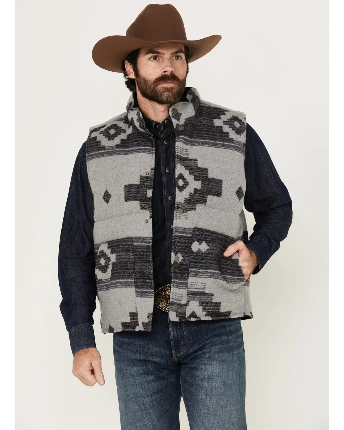 Cody James Men's Men'S Suns Reversible Woolish Puffer Vest - Cjho24v1-Gy