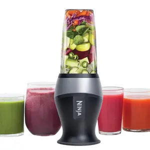 Compact Personal Blender for Shakes, Smoothies, Food Prep, and Frozen Blending, with a 700-Watt Base and (2) 16-oz. Cups & Spout Lids, Black