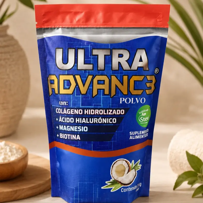 Ultra Advanc3 Polvo with Hydrolyzed Collagen, Hyaluronic Acid, Magnesium, and Biotin for Joint Health