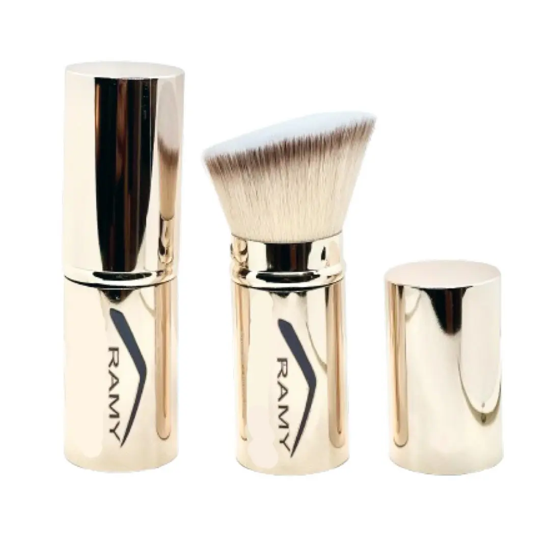 New! Retractable Rambuki Makeup Brush - Single Cruelty-Free On-the-Go Tool for Foundation, Powder Application, Makeup Brushes