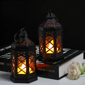LED Moroccan Lantern, Vintage Chandelier Decoration, Candlestick Lantern Decoration, Suitable for Wedding, Christmas, Halloween Decoration, Table Centerpiece, Christmas, Glowing Party, Wedding, Birthday, Concert, Carnival, New Year, Thanksgiving, Gift