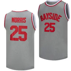 Morris Jersey #25 Bayside Basketball Jersey Grey